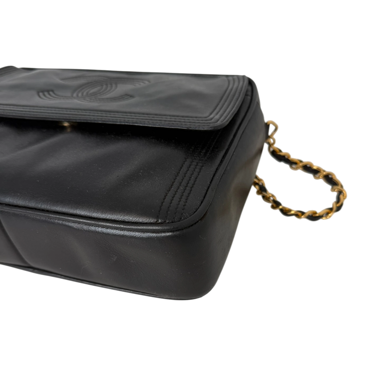 Chanel Coco Mark Camera Bag Lammleder Schwarz Chanel