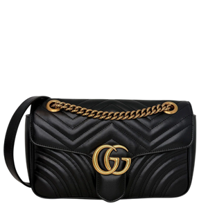 Gucci Kleine GG Marmont Schoudertas Zwart