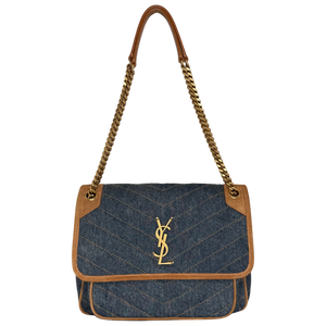 Saint Laurent Niki Denim medium blauw
