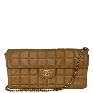 Chanel Chocolate Bar tas lamsleer bruin