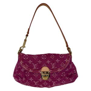 Louis Vuitton Mini Pleaty Monogram Denim Fuchsia Volledige set