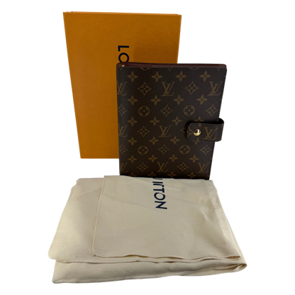 Louis Vuitton Agenda GM Monogram Canvas Braun Gold Ringbuchhülle – Ansicht 5