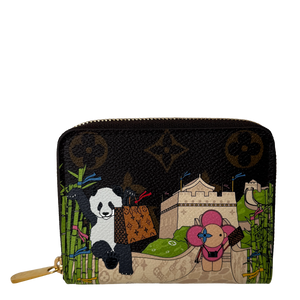 Louis Vuitton Zippy Portemonnee Monogram Vivienne Myosotis Blau Fullset