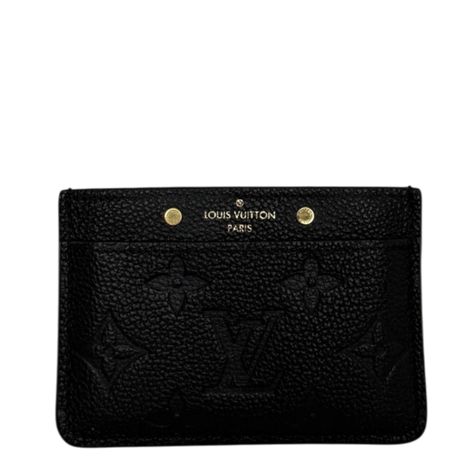 Louis Vuitton Kartenetui Monogram Empreinte Leder Schwarz M69171