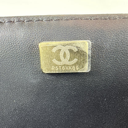 Chanel Coco Handle Flap Bag Caviar Schwarz Champagner Gold – Ansicht 8