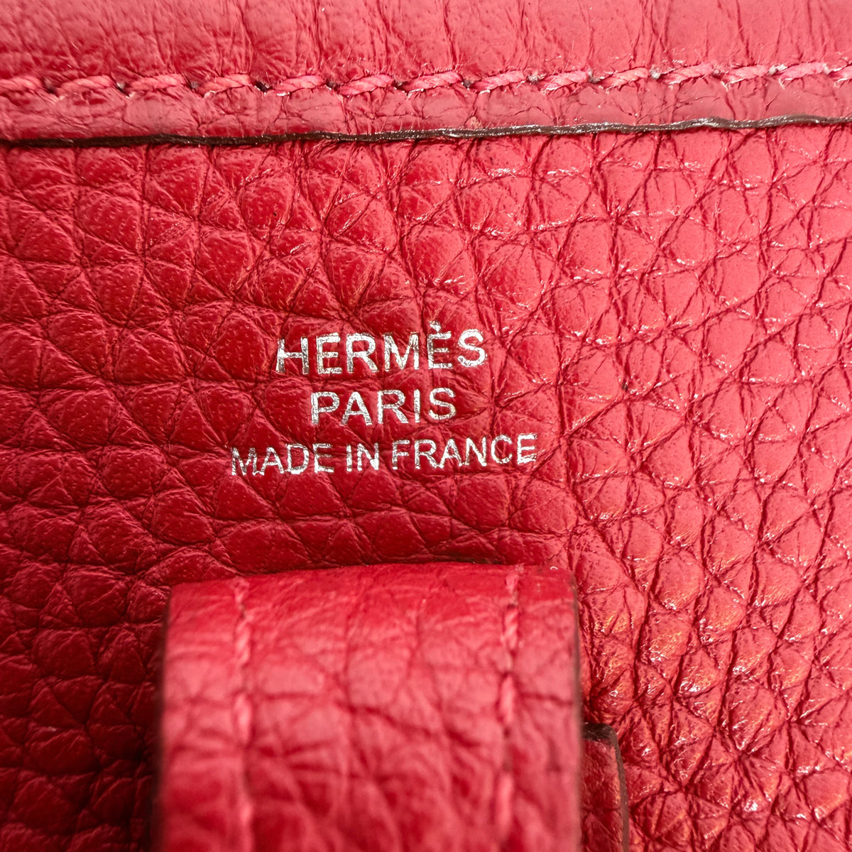 Hermès Mini Evelyne TPM 16 Taurillon Clémence Rot Palladium – Ansicht 5