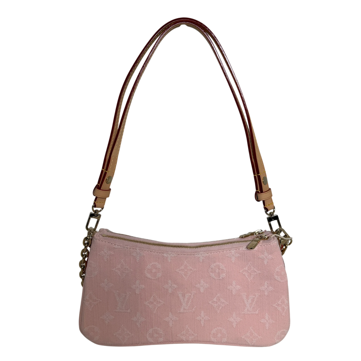 Louis Vuitton Pochette Liv Monogram Denim Washed Pink Gold – Ansicht 2