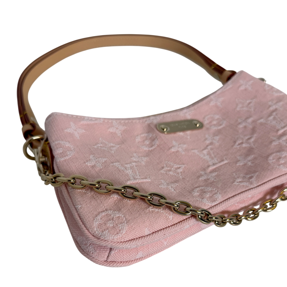 Louis Vuitton Pochette Liv Monogram Denim Washed Pink Gold – Ansicht 8