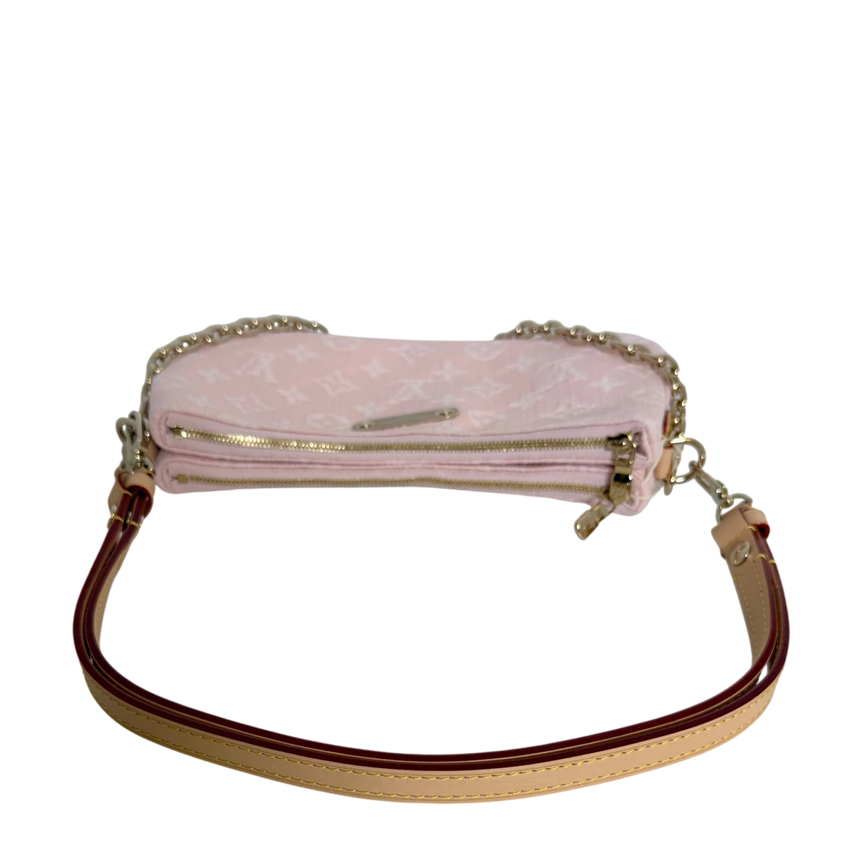 Louis Vuitton Pochette Liv Monogram Denim Washed Pink Gold – Ansicht 3