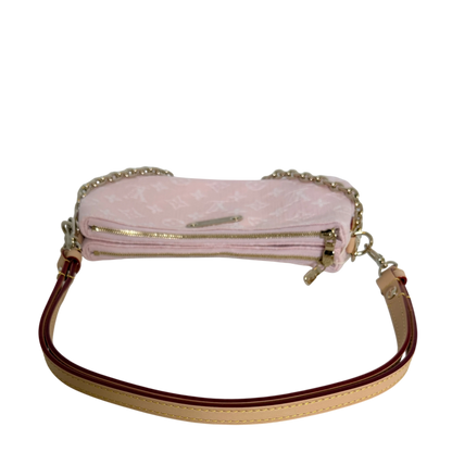 Louis Vuitton Pochette Liv Monogram Denim Washed Pink Gold – Ansicht 3