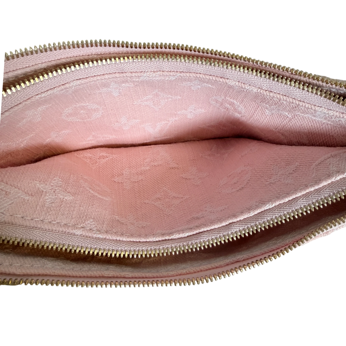 Louis Vuitton Pochette Liv Monogram Denim Washed Pink Gold – Ansicht 5