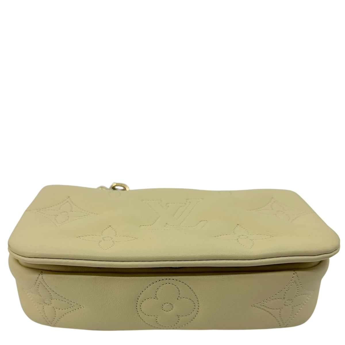 Louis Vuitton Wallet on Strap Bubblegram Lammleder Pastellgelb Gold – Ansicht 3