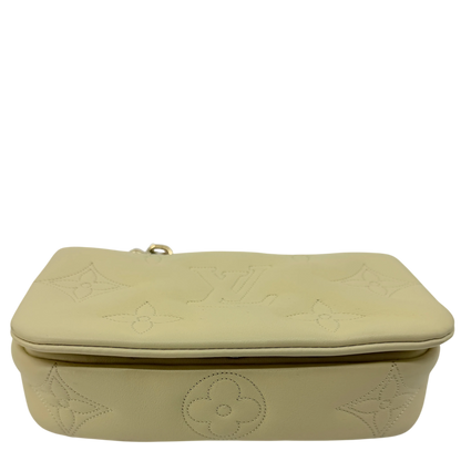 Louis Vuitton Wallet on Strap Bubblegram Lammleder Pastellgelb Gold – Ansicht 3