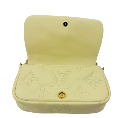 Louis Vuitton Wallet on Strap Bubblegram Lammleder Pastellgelb Gold – Ansicht 4