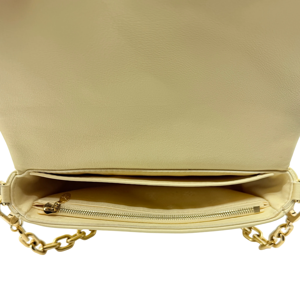 Louis Vuitton Wallet on Strap Bubblegram Lammleder Pastellgelb Gold – Ansicht 5