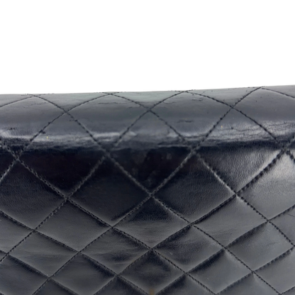 Chanel Vintage Full Flap Bag Lammleder Schwarz Gold 1989-1991 – Ansicht 18