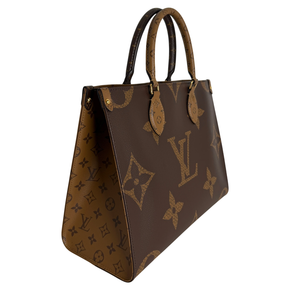 Louis Vuitton OnTheGo MM Monogram Giant Reverse Canvas Braun Gold – Ansicht 2