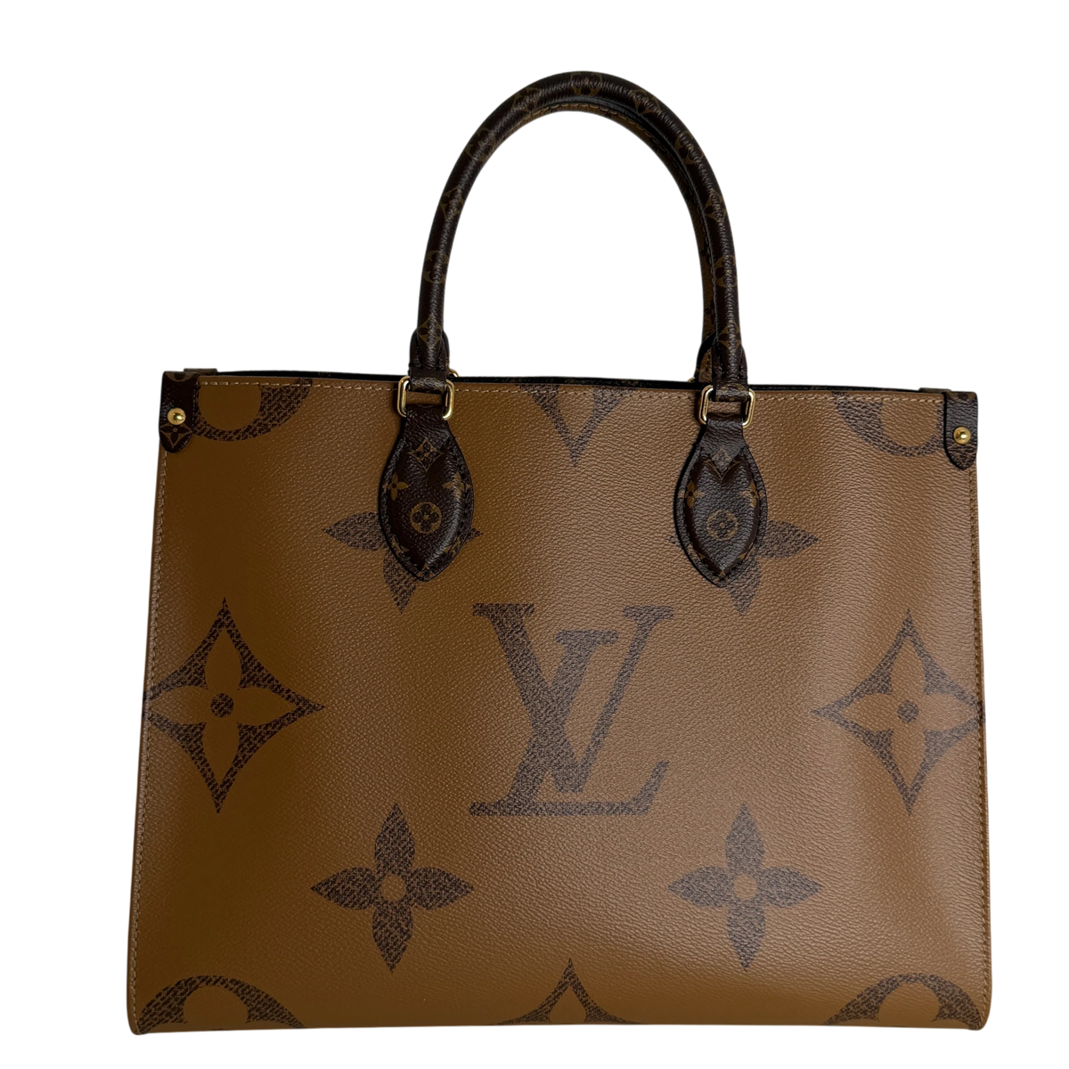 Louis Vuitton OnTheGo MM Monogram Giant Reverse Canvas Braun Gold – Ansicht 3