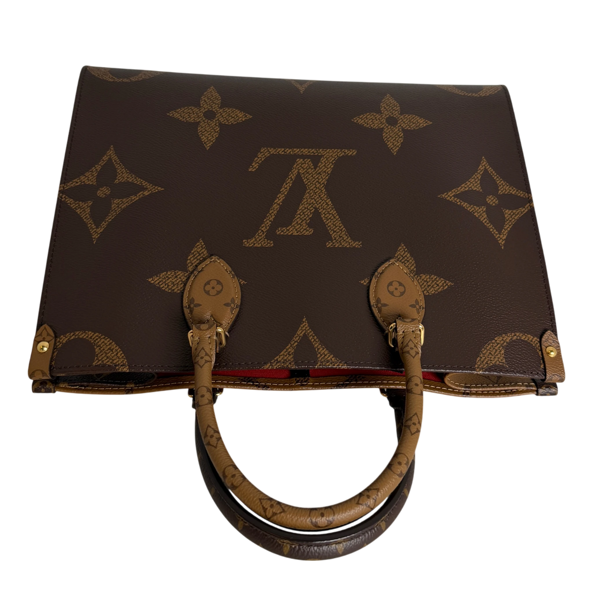 Louis Vuitton OnTheGo MM Monogram Giant Reverse Canvas Braun Gold – Ansicht 4