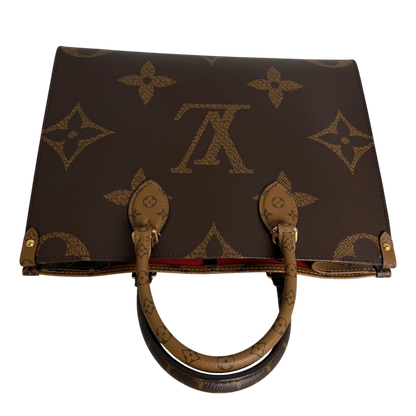 Louis Vuitton OnTheGo MM Monogram Giant Reverse Canvas Braun Gold – Ansicht 4