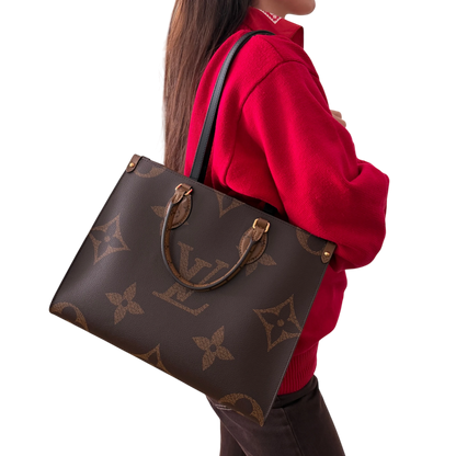 Louis Vuitton OnTheGo MM Monogram Giant Reverse Canvas Braun Gold – Ansicht 10