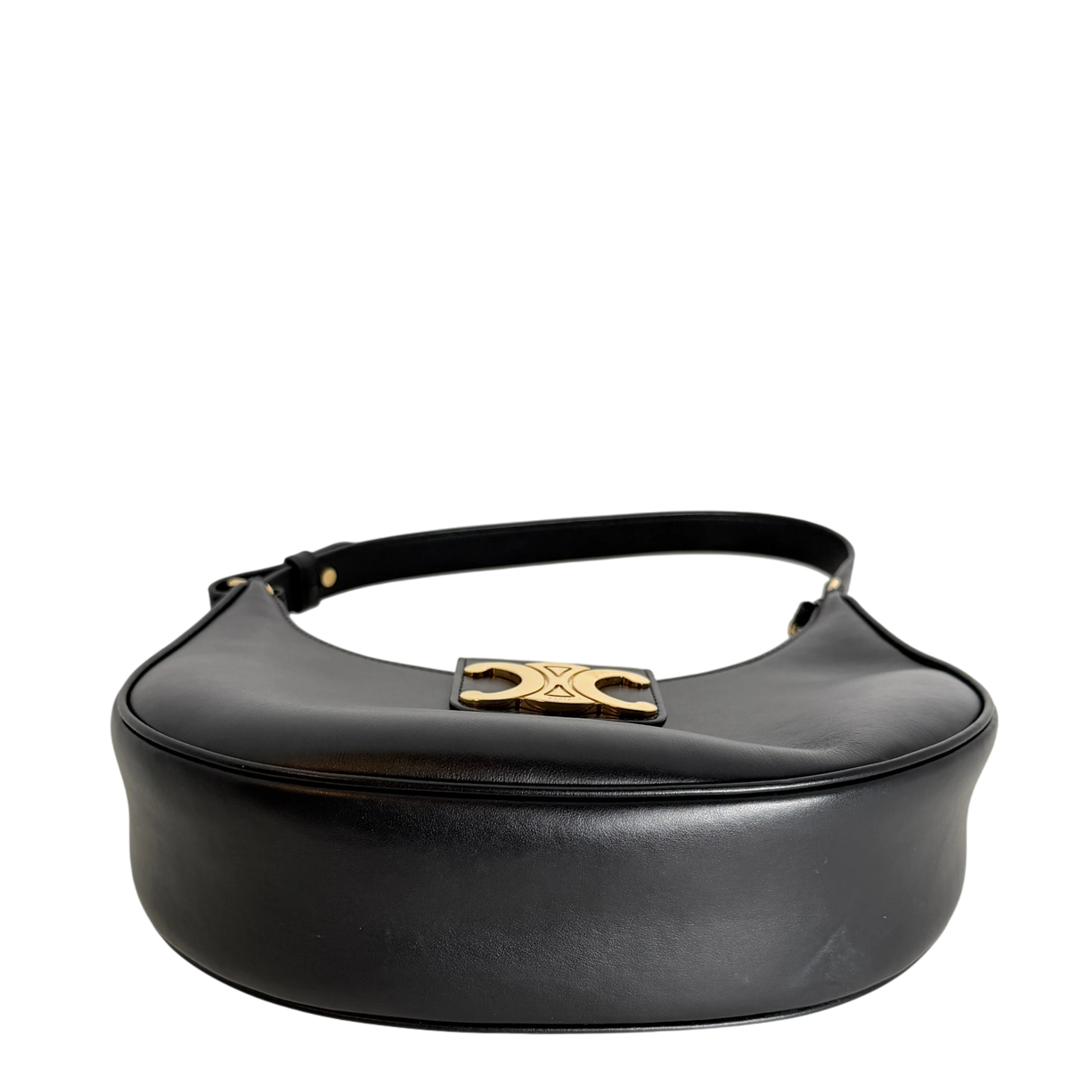 Celine Ava Triomphe Medium Glattleder Schwarz Gold 2024 – Ansicht 4