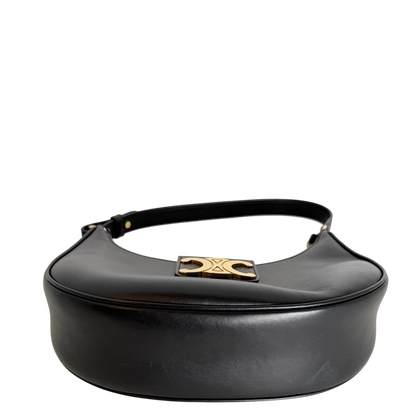 Celine Ava Triomphe Medium Glattleder Schwarz Gold 2024 – Ansicht 4