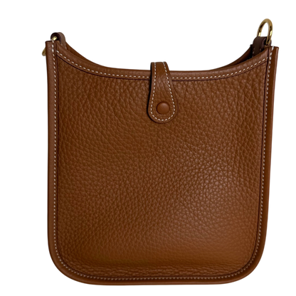 Hermès Evelyne 16 TPM Amazone Taurillon Clémence Gold Braun Gold – Ansicht 3