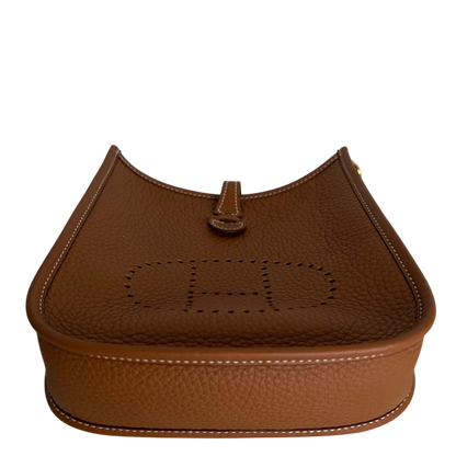 Hermès Evelyne 16 TPM Amazone Taurillon Clémence Gold Braun Gold – Ansicht 4
