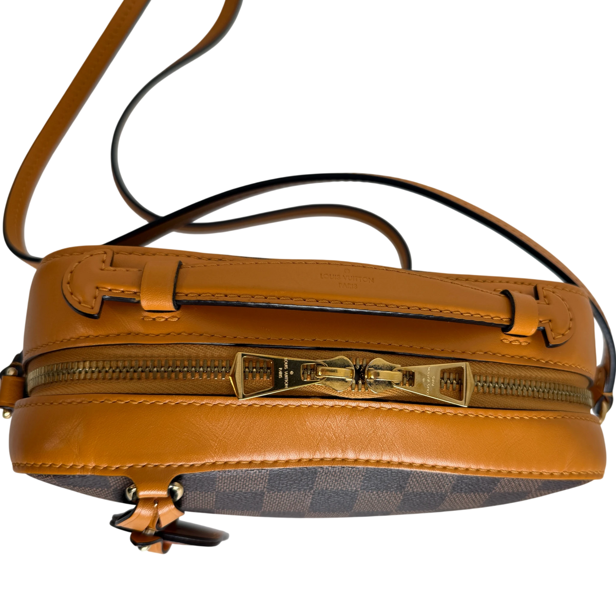 Louis Vuitton Santa Monica Damier Ebène Canvas Safran Orange Gold – Ansicht 4