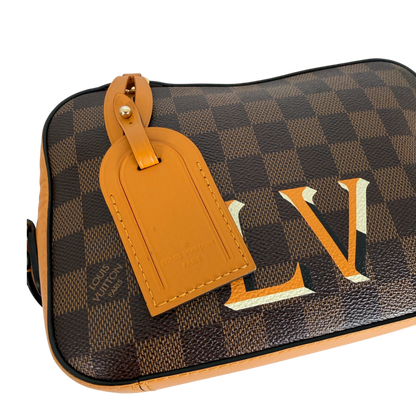 Louis Vuitton Santa Monica Damier Ebène Canvas Safran Orange Gold – Ansicht 10