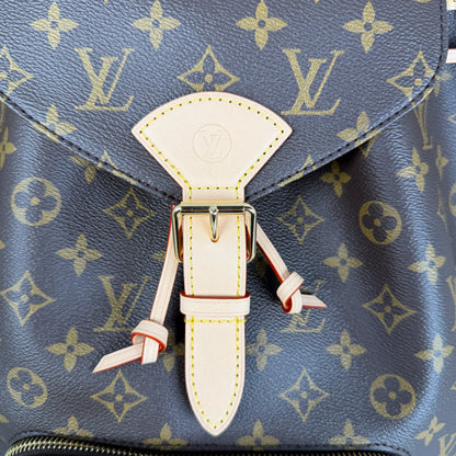 Louis Vuitton Montsouris MM Rucksack Monogram Canvas Vachetta Gold – Ansicht 5