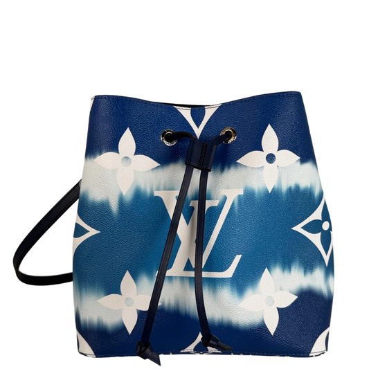 Louis Vuitton NéoNoé MM Escale Monogram Giant Blau Weiß Silber