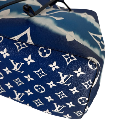 Louis Vuitton NéoNoé MM Escale Monogram Giant Blau Weiß Silber