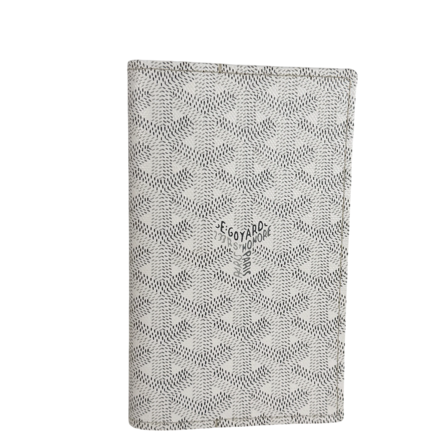 Goyard Grenelle Paspoorthoes Goyardine Canvas Wit Kalfsleer