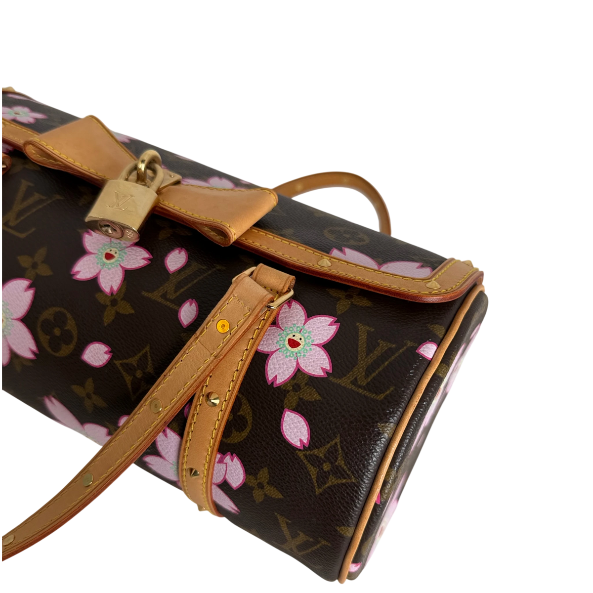 Louis Vuitton Papillon Cherry Blossom Monogram Murakami Braun Rosa – Ansicht 9