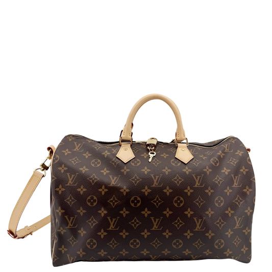 Louis Vuitton Speedy Bandoulière 40 Monogram Canvas Braun Gold