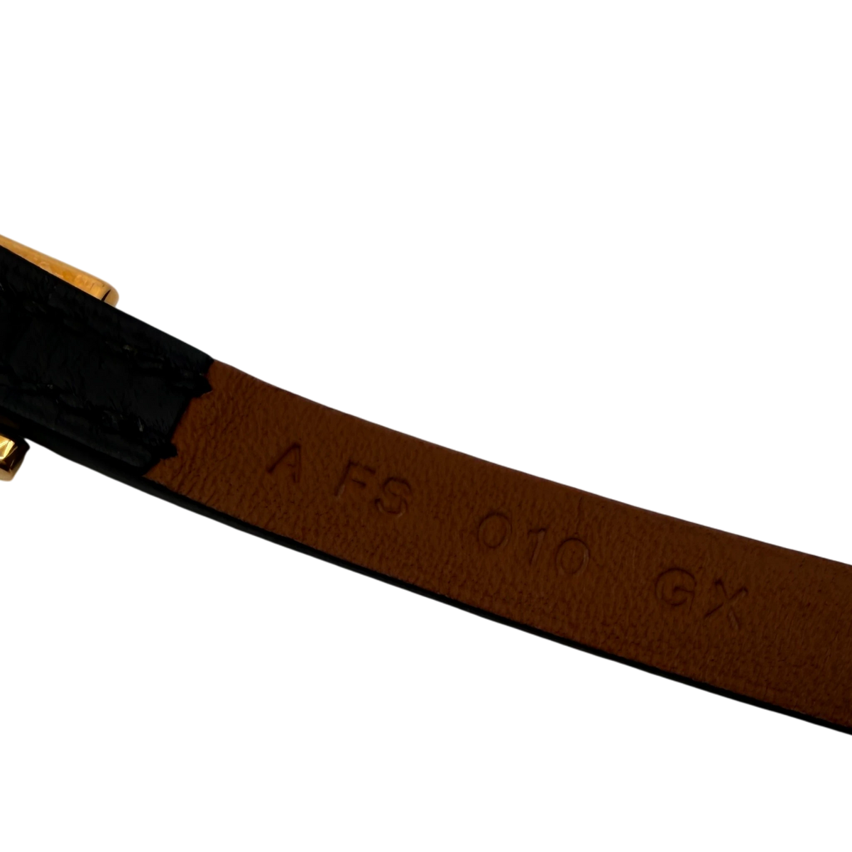 Hermès Behapi Double Tour Wendearmband Noir Gold Kalbsleder – Ansicht 5