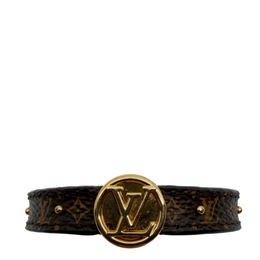 Louis Vuitton LV Circle Reversible Armband Monogram Braun Schwarz