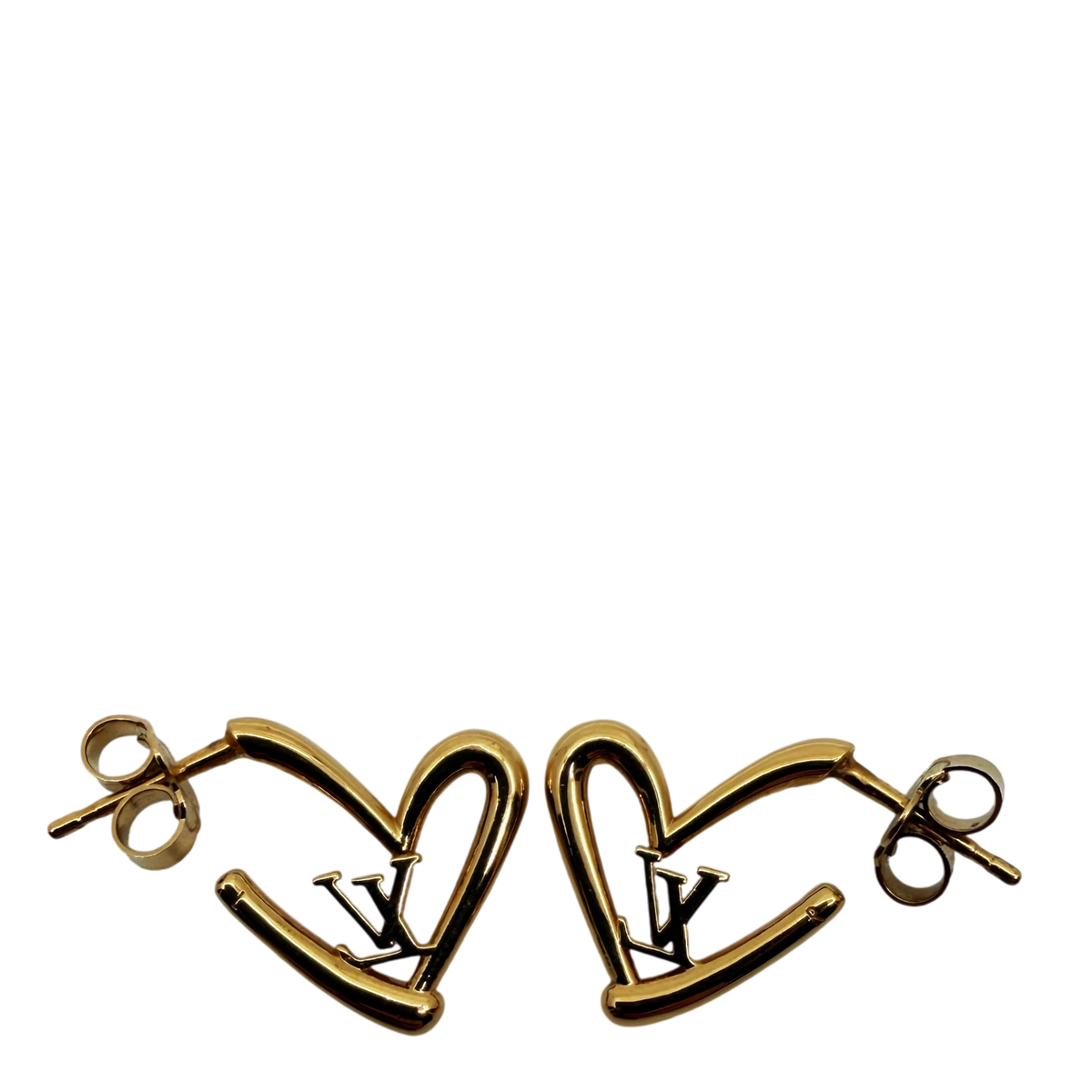 Louis Vuitton Fall in Love Earrings PM Heart Gold M00463