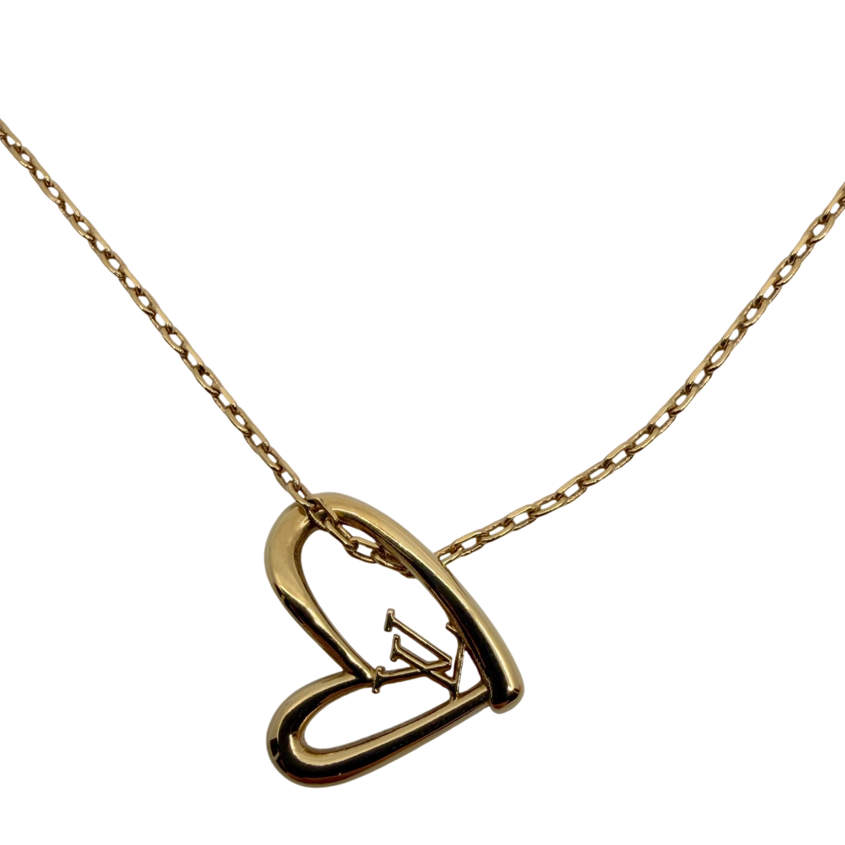 Louis Vuitton Fall in Love Halskette Herz Anhänger Gold M00465