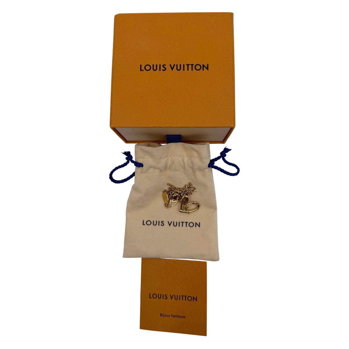Louis Vuitton Fall in Love Halskette Herz Anhänger Gold M00465