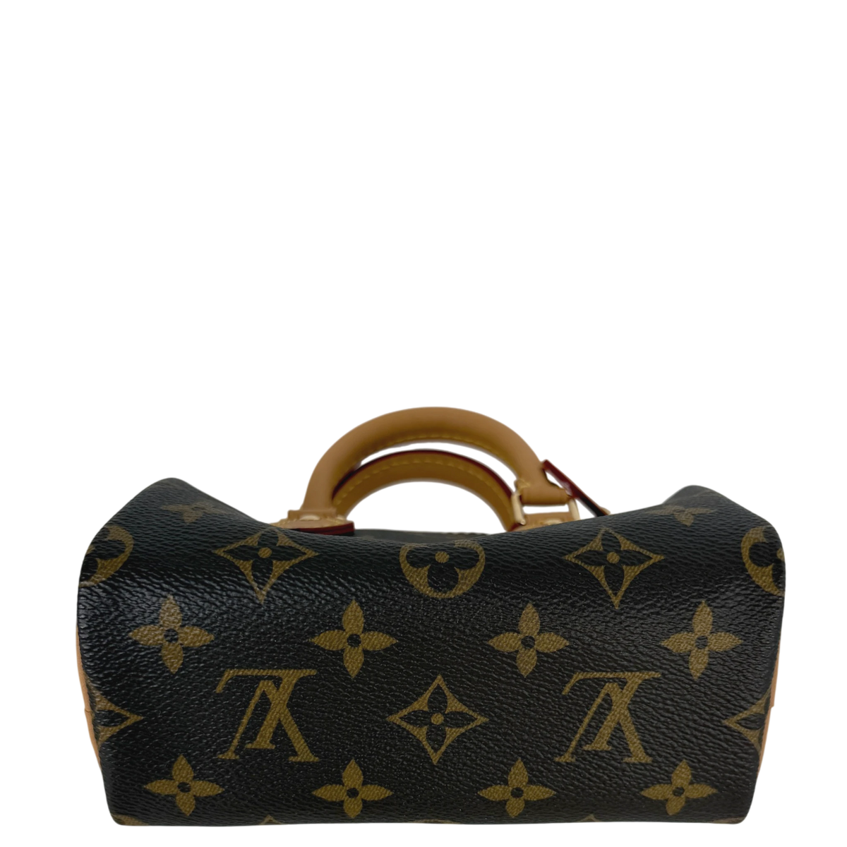 Louis Vuitton Nano Speedy Monogram Canvas Bruin Goud met riem