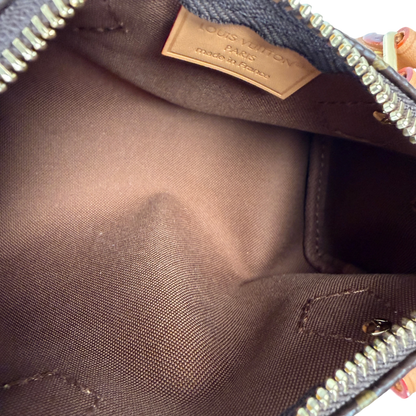 Louis Vuitton Nano Speedy Monogram Canvas Bruin Goud met riem