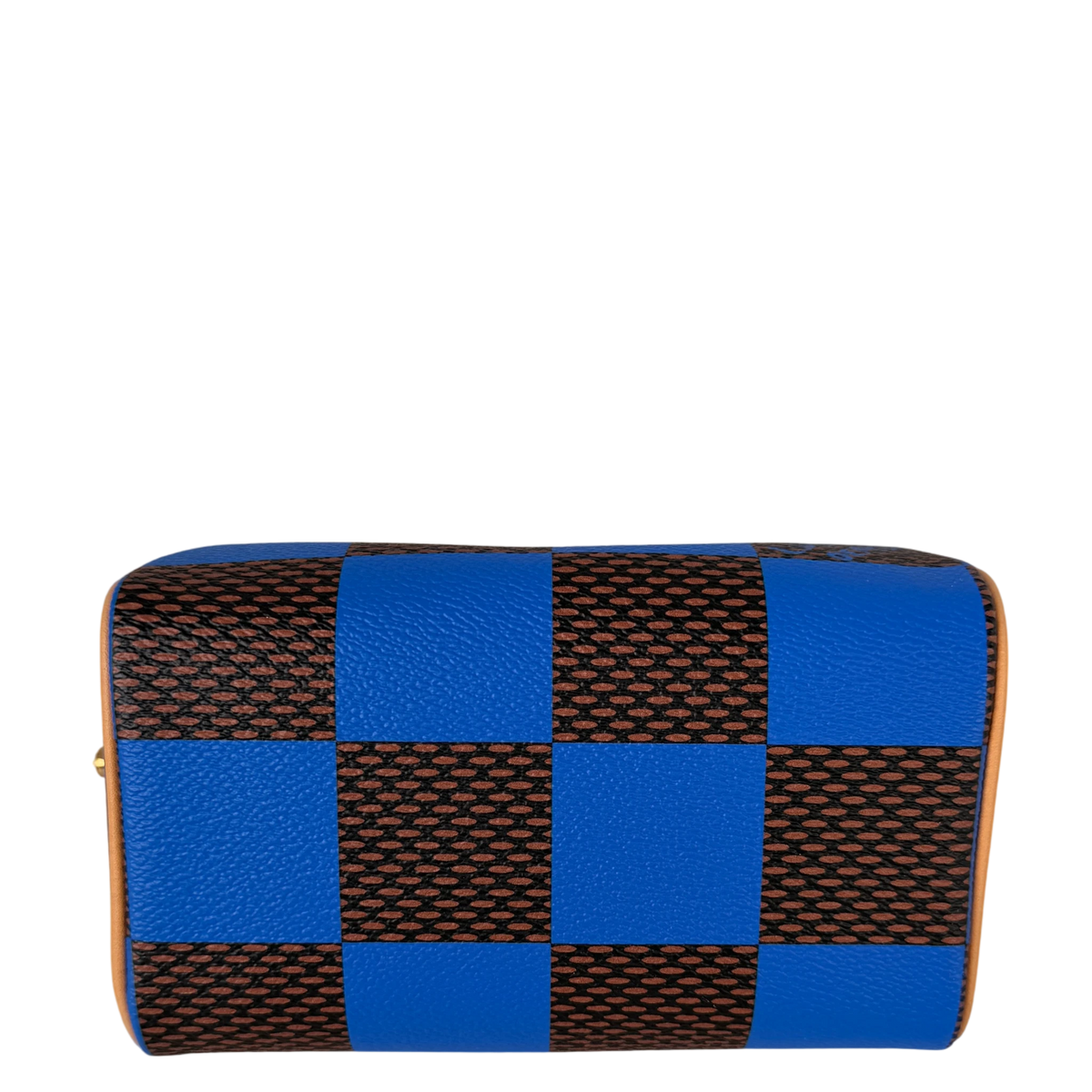 Louis Vuitton Speedy Bandoulière 18 Damier Pop Blauw Bruin Goud