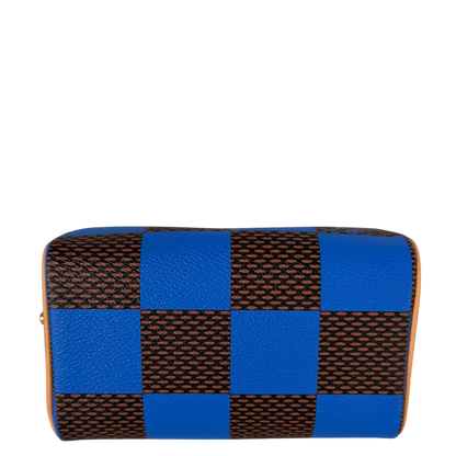 Louis Vuitton Speedy Bandoulière 18 Damier Pop Blauw Bruin Goud