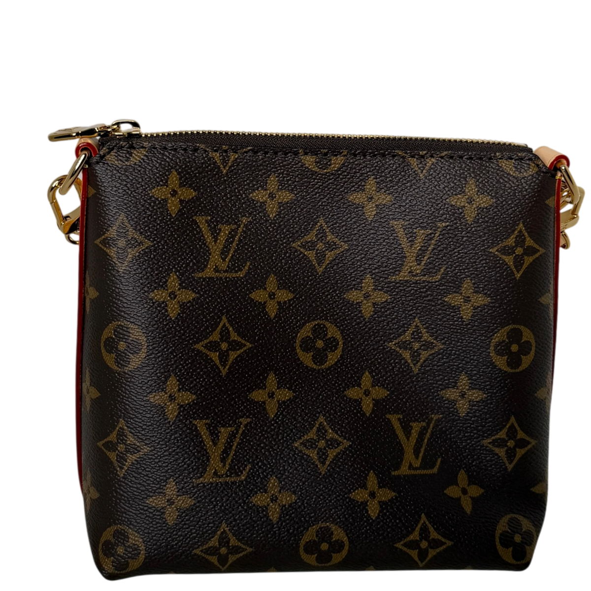 Louis Vuitton Multipass Mini Monogram Canvas Crossbody Bruin Goud