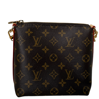Louis Vuitton Multipass Mini Monogram Canvas Crossbody Bruin Goud