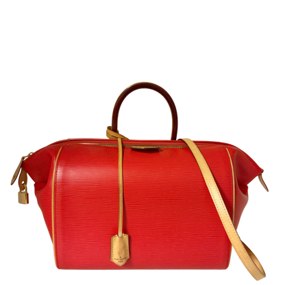 Louis Vuitton Doc PM Epi Leder Rot Gold mit Schulterriemen