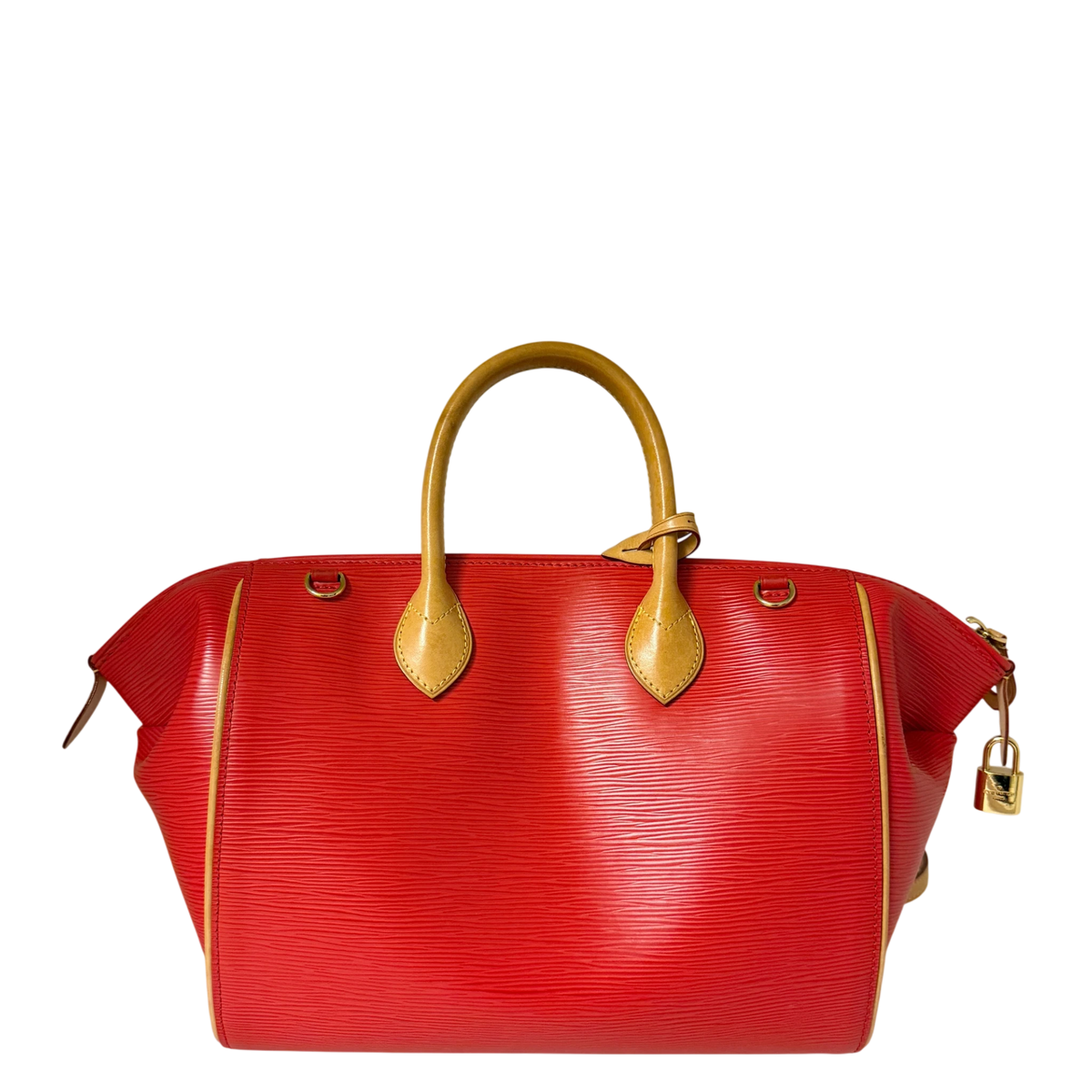 Louis Vuitton Doc PM Epi Leder Rot Gold mit Schulterriemen